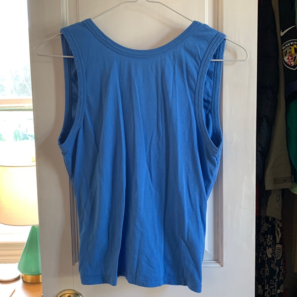 Backless blue tank top - H&M